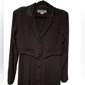 Karen Alexander Vintage Tuxedo Dress Size 8 Made in The USA  Stripe